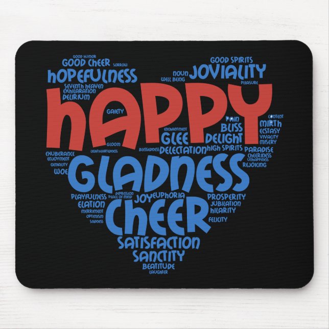 Mousepad Tipografia Cardíaca Joyful (Frente)