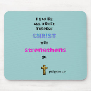 Mousepad Tipografia cristã inspirada das citações da