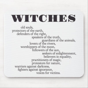 Mousepad Tipografia da identidade das bruxas
