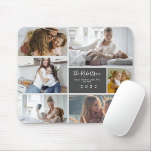 Mousepad Tipografia de fotos da família Personalizada 6