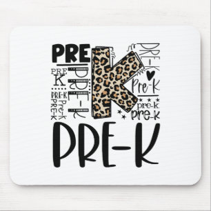 Mousepad Tipografia de Leopardo Pré-K À Escola Professor Cr