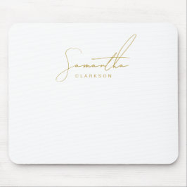 Mousepad Tipografia de Letra Dourada Manuscrita Profissiona