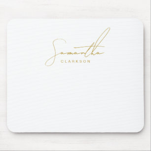 Mousepad Tipografia de Letra Dourada Manuscrita Profissiona