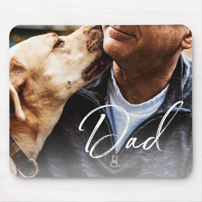 Mousepad Tipografia de Pai de Fotografia Personalizada (Frente)