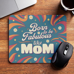 Mousepad Tipografia Divertida de Citação de Mãe Psicodélica