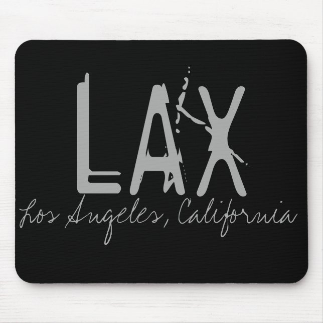 Mousepad Tipografia do aeroporto LAX Los Angeles (Frente)