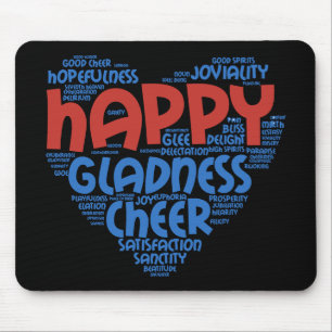 Mousepad Tipografia do Coração Feliz