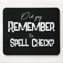 Típografia engraçada - Pad de Mouse preto e branco