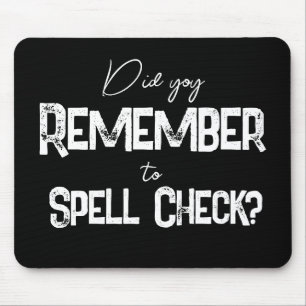 Mousepad Típografia engraçada - Pad de Mouse preto e branco