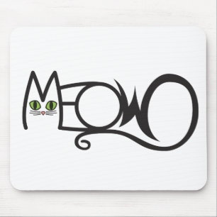 Mousepad Tipografia Gato Mia