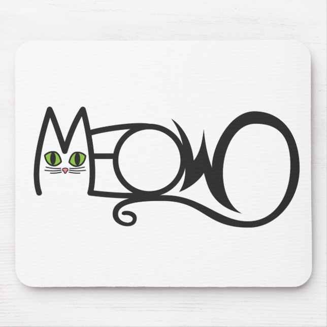 Mousepad Tipografia Gato Mia (Frente)
