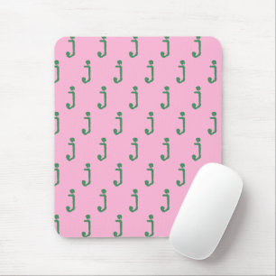 Mousepad Tipografia Moderna de Letra Monograma Rosa 