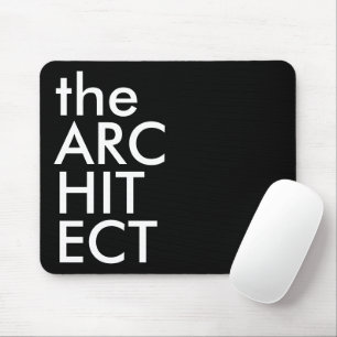Mousepad Tipografia Negrito Preto Branco Arquiteto Design