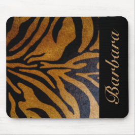 Mousepad Tipografia preta da listra do tigre