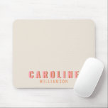 Mousepad Tipografia Retrorística Cor-de-Rosa e Laranja Cria<br><div class="desc">Típica retrorreflectora cor-de-rosa e laranja Creative Modern Mouse Pad</div>