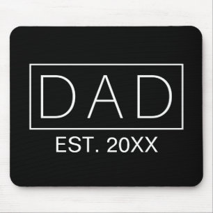 Mousepad Tipografia Simples e Minimalista do Pai Pad do mo