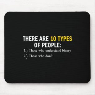Mousepad Tipos Binários De Nerd Do Programador Pessoas &