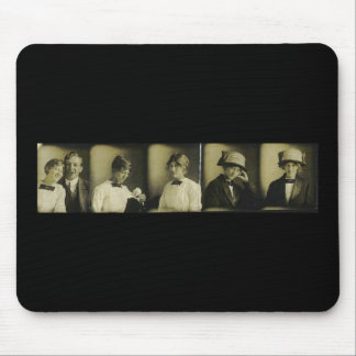 Mousepad Tira da foto da mulher romântica antiquado