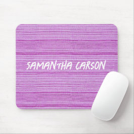 Mousepad Tiras cor-de-rosa com nome personalizado