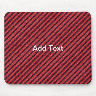 Mousepad Tiras de Diagonal Vermelhas e Pretas Finas