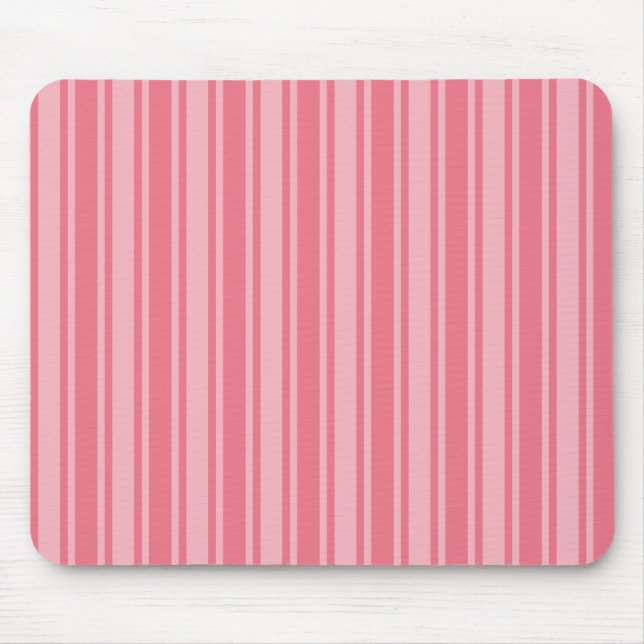 Mousepad Tiras de doces cor-de-rosa-coral (Frente)