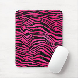 Mousepad Tiras de impressão em animais, cor-de-rosa-claro e