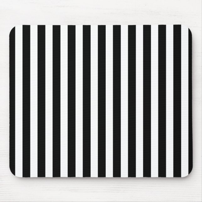 Mousepad Tiras doces brancas e pretas (Frente)