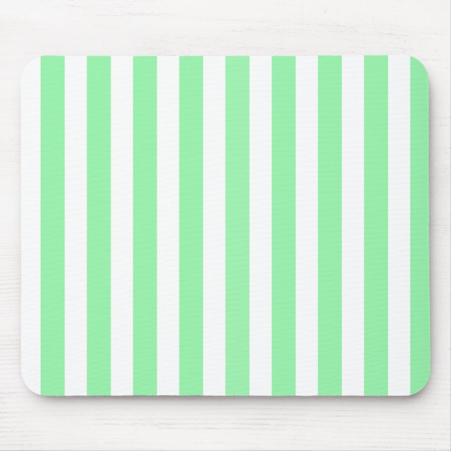 Mousepad Tiras doces verdes e brancas (Frente)