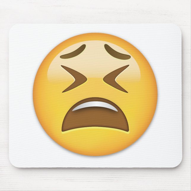 Mousepad Tired Face Emoji (Frente)