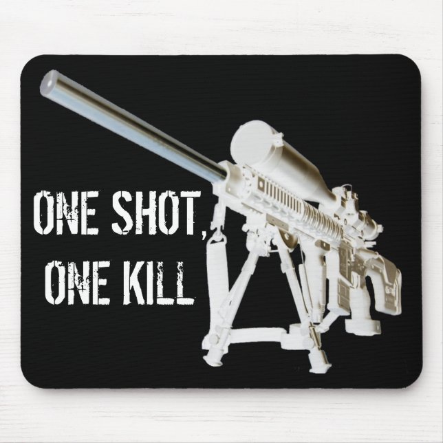Mousepad Tiro da almofada de rato AR15 uma, um matar (Frente)