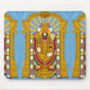 Mousepad Tirupati Balaji Tapete de Mouse para Laptop e Uso