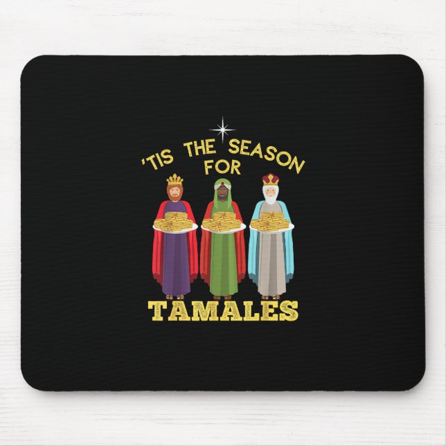 Mousepad Tis Season For Tamales Funny Mexican Christmas (Frente)