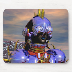 Mousepad TITAN CYBORG PORTRAIT Blue Science Fiction,Scifi