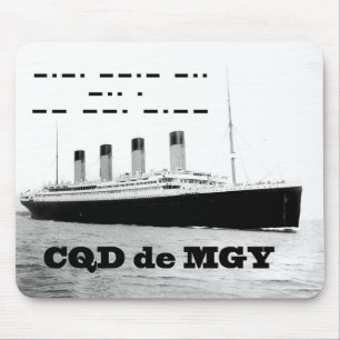 Mousepad Titanic CQD de MGY Sinal de socorro sem fio