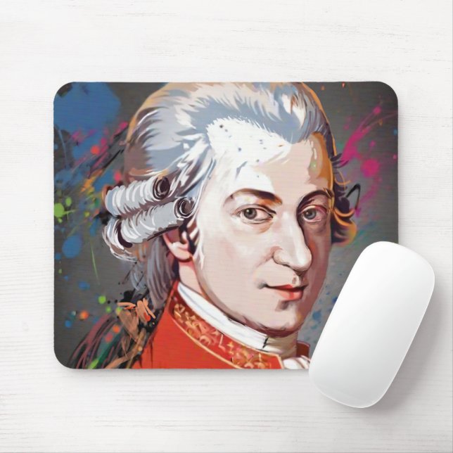 Mousepad Titãs da Música: Mozart (Com mouse)