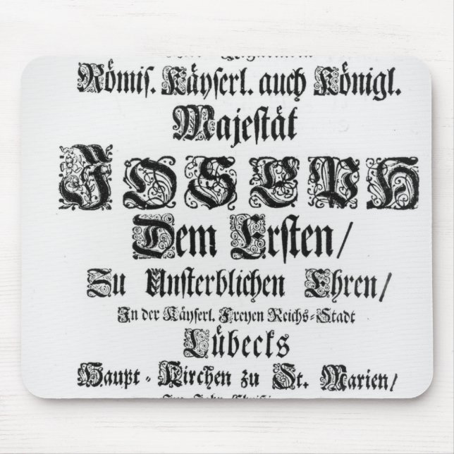 Mousepad Titlepage de Abendmusik, 1705 (Frente)