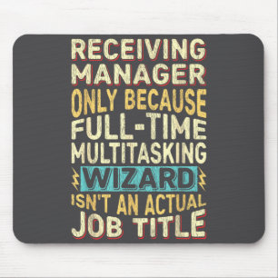 Mousepad Título de emprego de feiticeiro Citação - Gerente