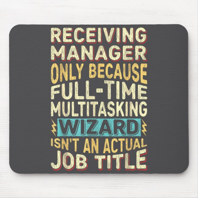 Mousepad Título de emprego de feiticeiro Citação - Gerente  (Frente)