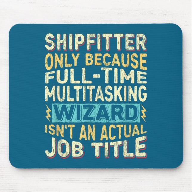 Mousepad Título de Trabalho de Mago Citação - Ajustador de  (Frente)