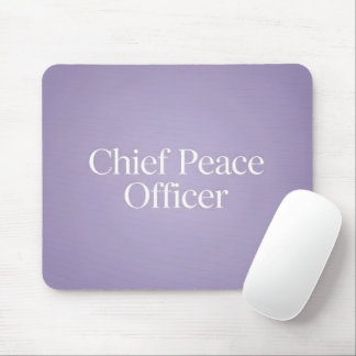 Mousepad Título Executivo Engraçado Minimalista Roxo