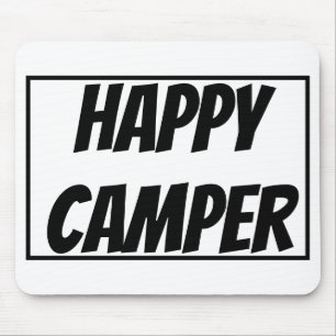 Mousepad Título: Feliz Acampador Divertida Aventura ao Ar L