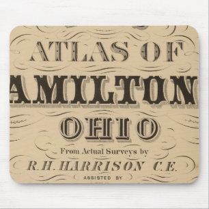 Mousepad Título Página do Atlas do Condado de Hamilton