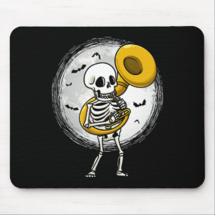 Mousepad Tocando Banda de Halloween do Instrumento Tuba Sou