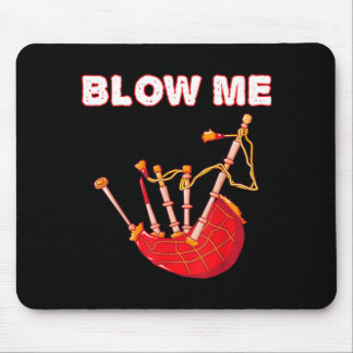 Mousepad Tocar gaitas escocesas engraçadas xadrez sarcástic