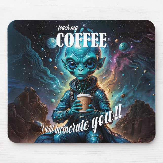 Mousepad Tocar o meu café (Frente)