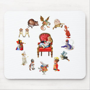 Mousepad Toda em torno de Alice através do espelho