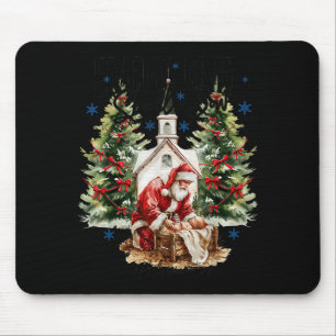 Mousepad Toda Joelho Se Dobrará Cena de Natal Religioso Cr