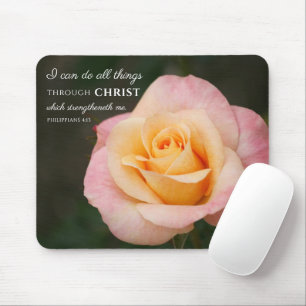Mousepad Todas as coisas através do Rosa Cristo Philippian