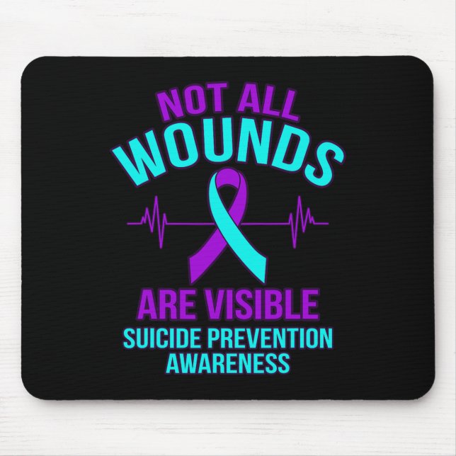 Mousepad Todas As Feridas São Visíveis E Felizes Gra De Con (Frente)