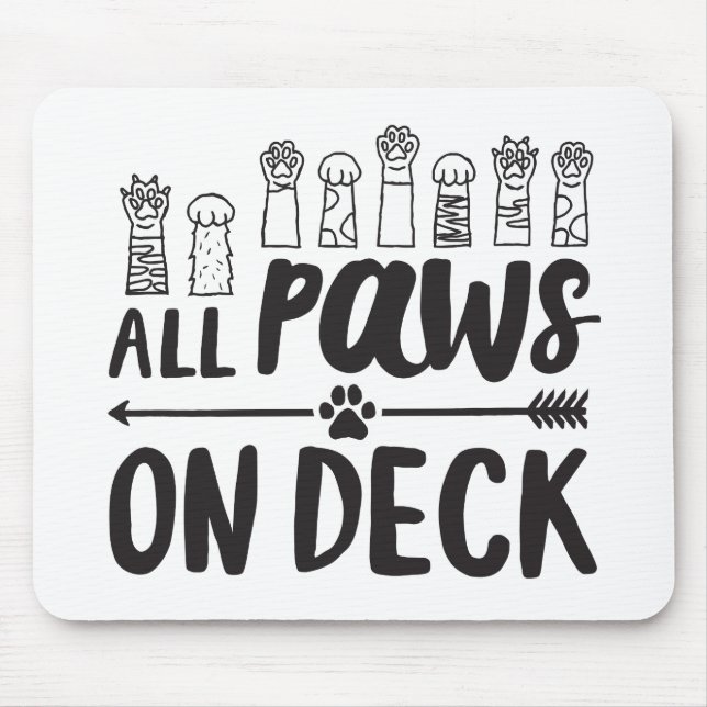 Mousepad Todas as patas no Deck-Vert Famoso Cachorro Cachor (Frente)